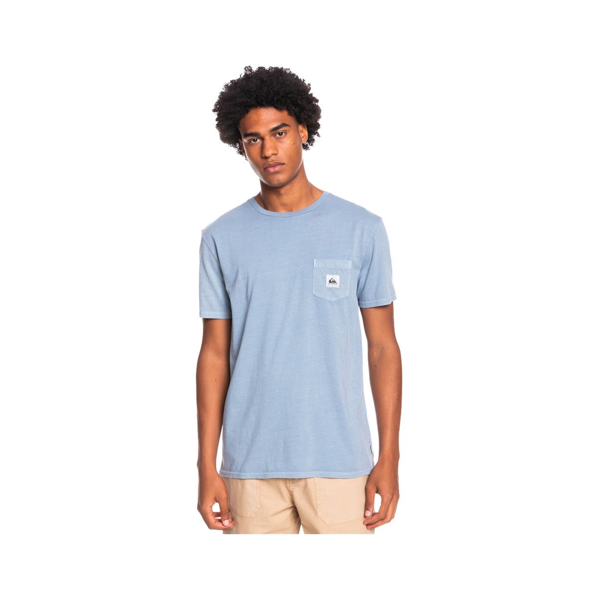 QUIKSILVER - Polera  Quiksilver Sub Mission Pocket Hombre Celeste