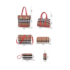 GENERICO - Set 6 Bolsas Mujer Cartera Estampada Moda
