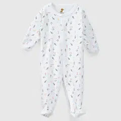 COYOTE KIDS - Enterito blanco notas musicales algodón peruano - Blanco