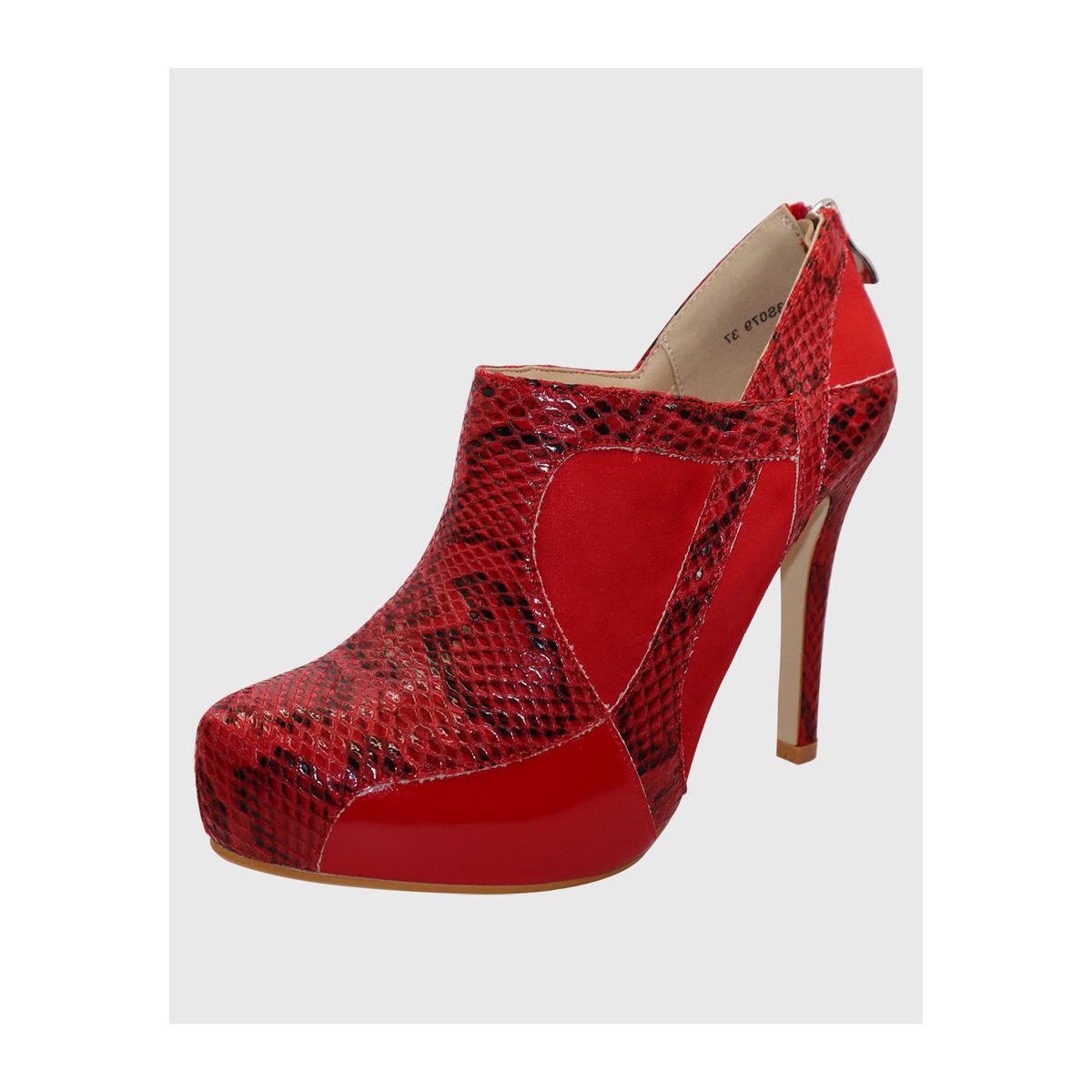 DINASTELLA - Botin taco aguja Rojo