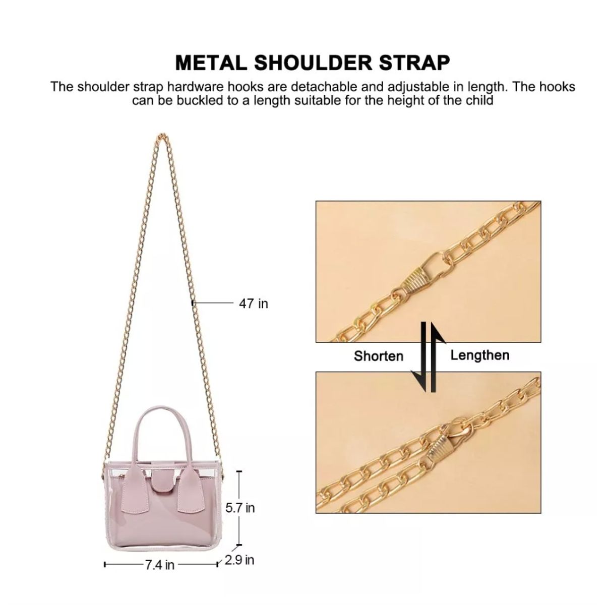 GENERICO - 2 En 1 ,bolsa De Hombro Transparente Bolso Para Mujeres