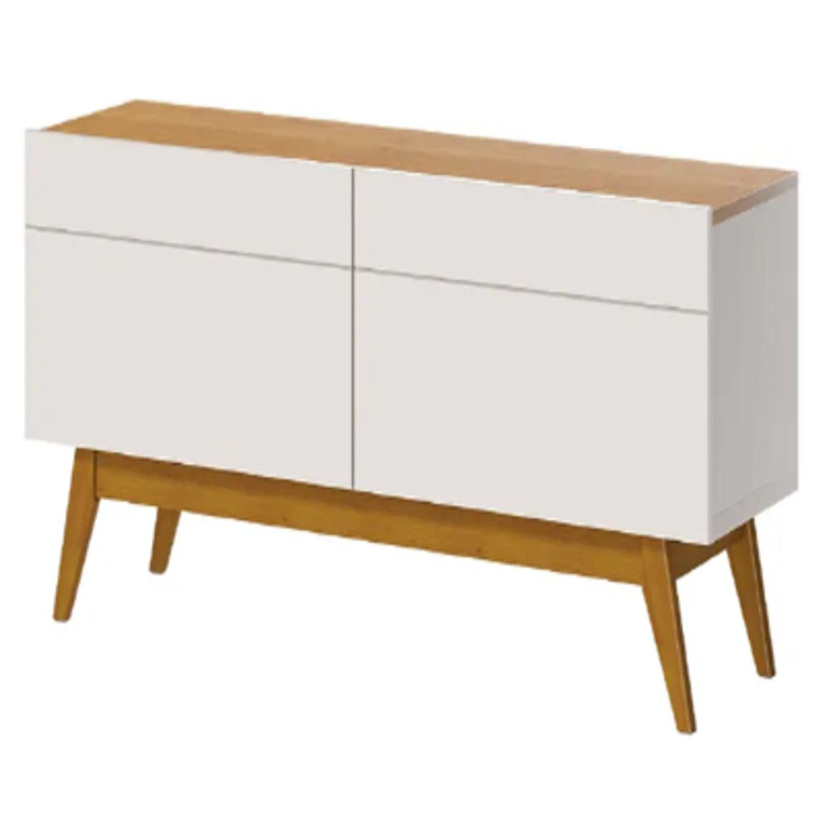 BE DESIGN - Rack Tv Stand Classic 1.4 Cajones Blanco Caramelo