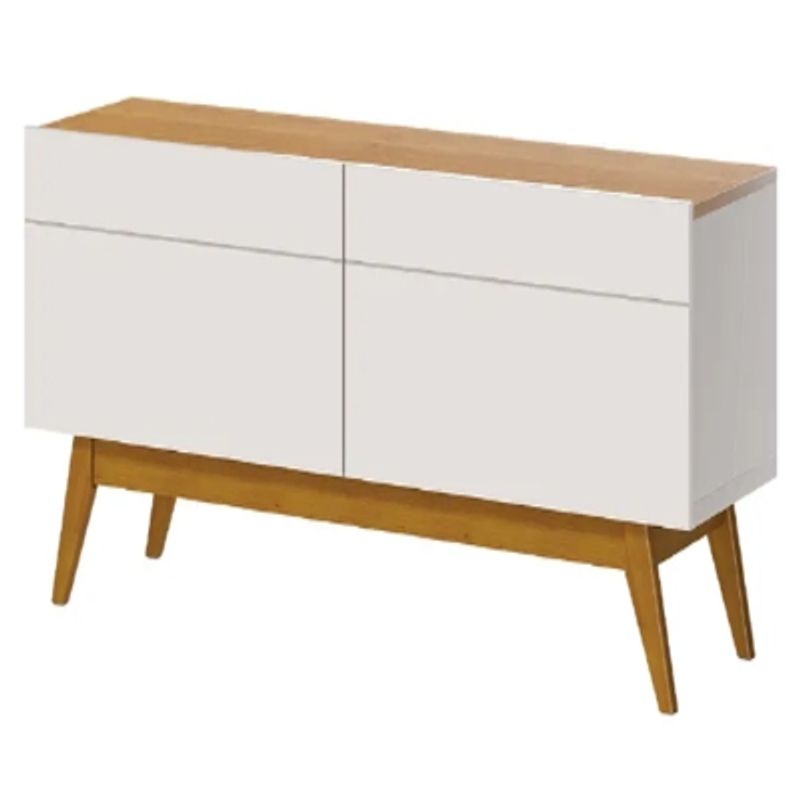 BE DESIGN - RACK TV STAND CLASSIC 1.4 CAJONES BLANCO/CARAMELO