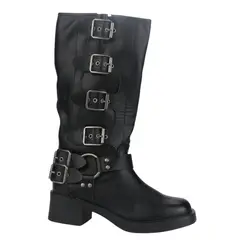 CHALADA - Bota Mujer Negro Casual Biker-2
