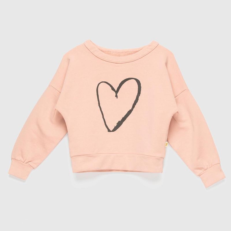 COYOTE KIDS - Polerón rosa corazón adulto algodón peruano - Rosa