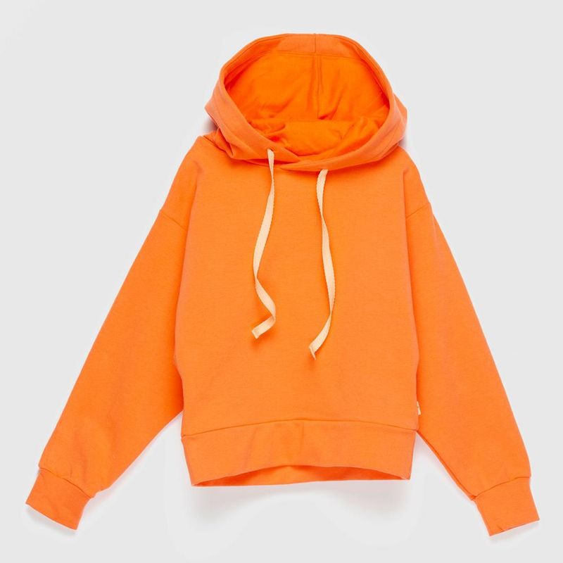 COYOTE KIDS - Polerón naranjo liso tiro corto adulto algodón peruano - Naranja