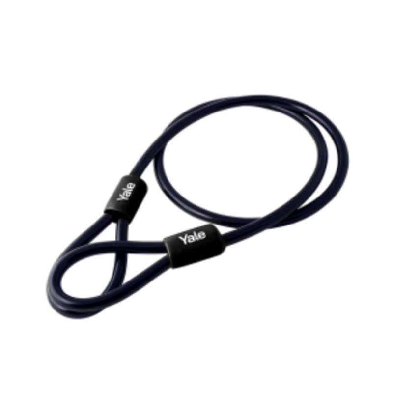 YALE - Cable de Seguridad Yale Portatil Bicicleta 1.2Mts Negro