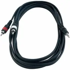 ROCKCABLE - RCL20904D4 BK CABLE AUDIO 2RCAMINI PLUG ST 3M