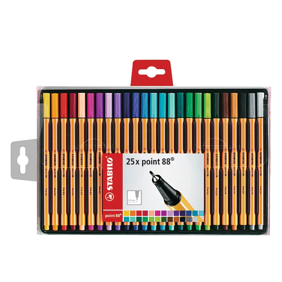 STABILO - Set 25 Tiralíneas Stabilo Point 88 - 0,4 Mm Colores Surtidos