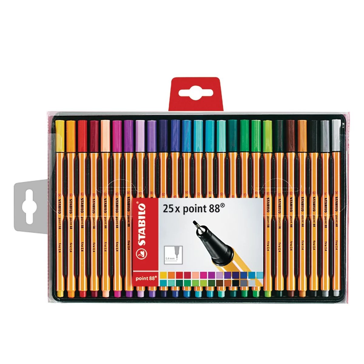 STABILO - Set 25 Tiralíneas Stabilo Point 88 - 0,4 Mm Colores Surtidos