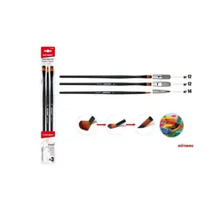 GENERICO - Set De 3 Pinceles Numero 12 Y 14