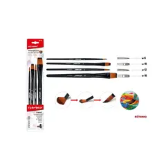 GENERICO - Set De 4 Pinceles N°6-10-12-16