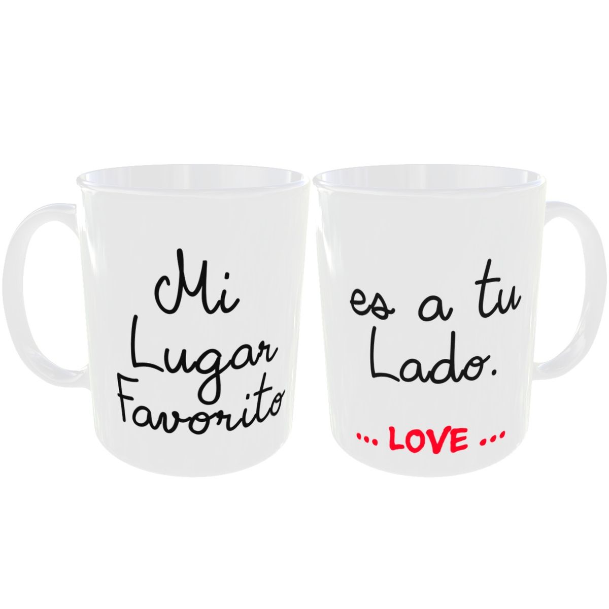GENERICO - SET 2 TAZAS MI LUGAR FAVORITO ES A TU LADO