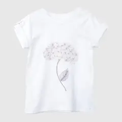 COYOTE KIDS - Polera blanca flor adulto algodón peruano - Blanco