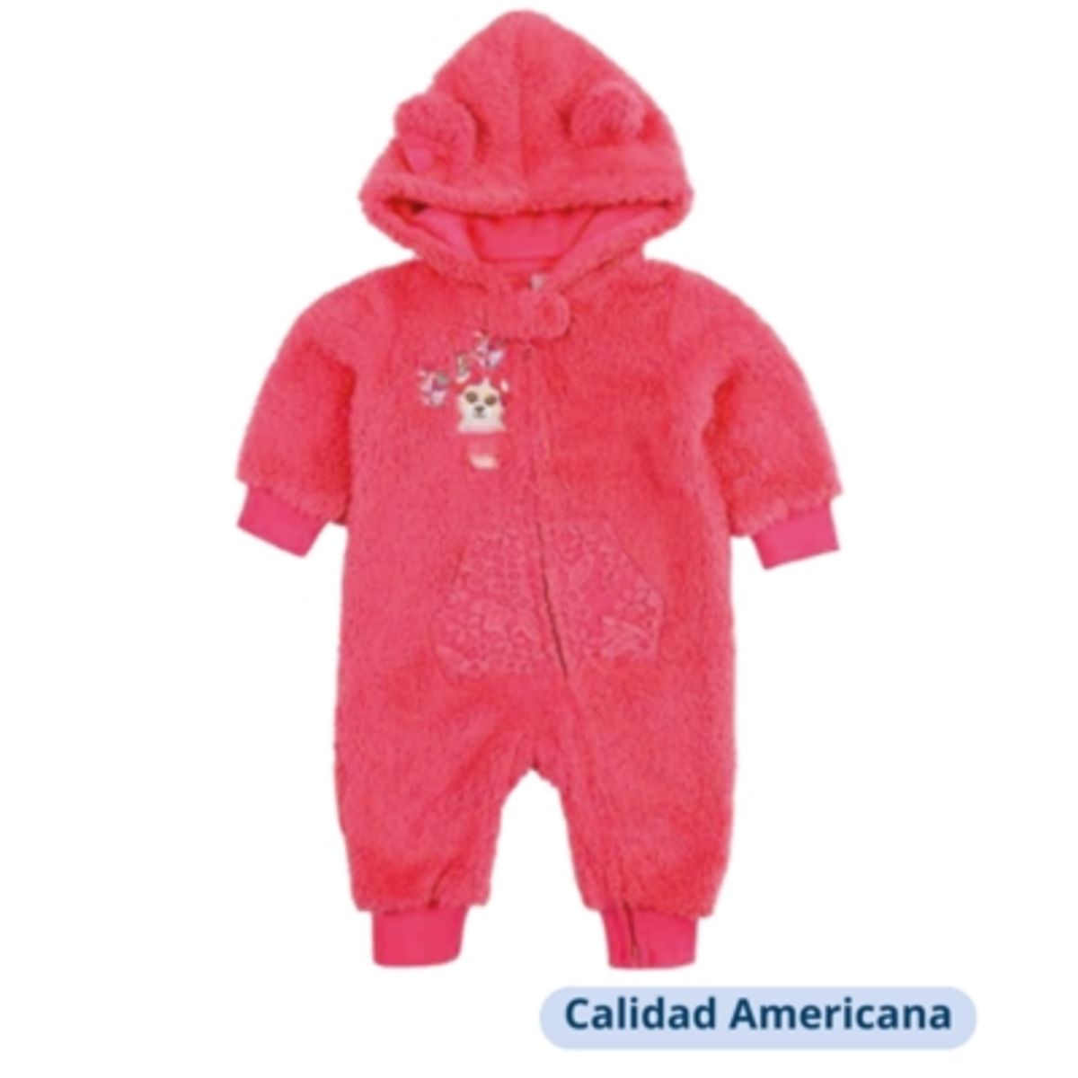 TEDMIMAK - Enterito con Orejitas Bebe Niña Pijama Rosa Tedmimak Plush