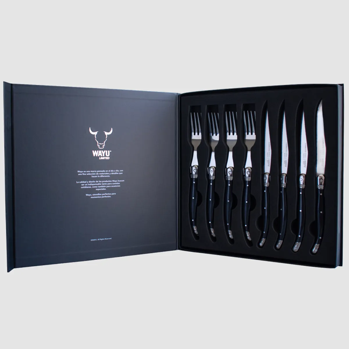 WAYU - Set cubiertos 8 pcs black Wayu