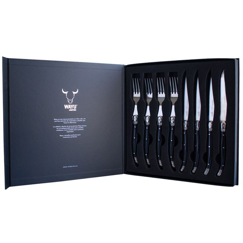 WAYU - Set cubiertos 8 pcs black Wayu