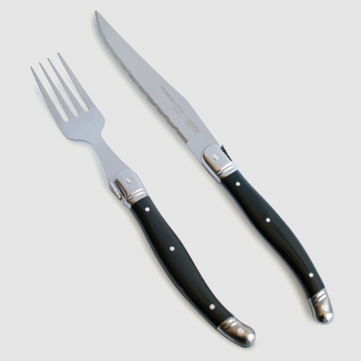 WAYU - Set cubiertos 8 pcs black Wayu