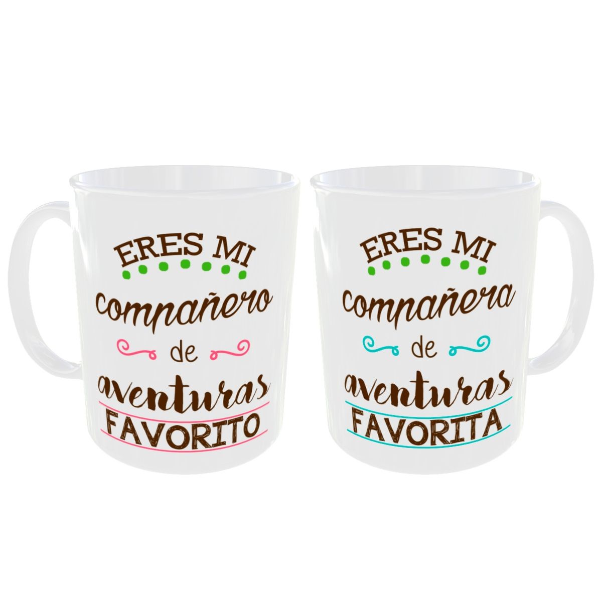 GENERICO - SET 2 TAZAS ERES MI PAREJA DE AVENTURA FAVORITA