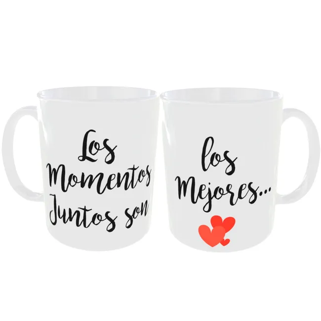 GENERICO - SET 2 TAZAS LOS MOMENTOS JUNTOS SON LOS MEJORES