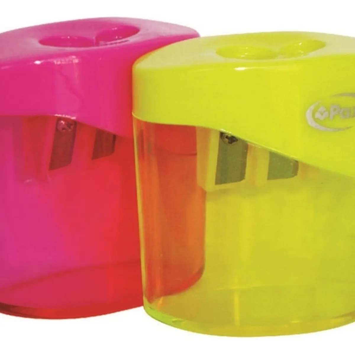 GENERICO - Pack 2 Sacapuntas Manual Con Depósito Escolar