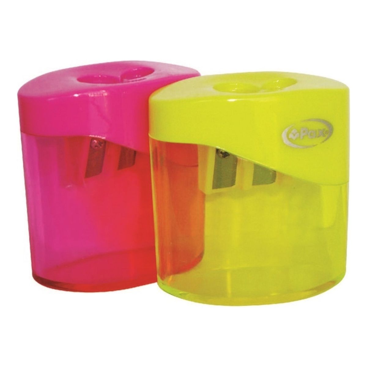 GENERICO - Pack 2 Sacapuntas Manual Con Depósito Escolar