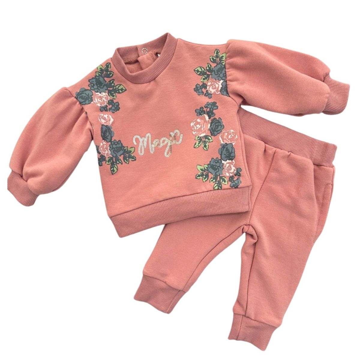 TEDMIMAK - Set 2 Piezas Polerón Pantalón Niña Magic Rosa Tedmimak 100% Algodón