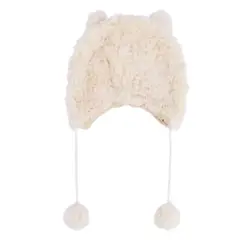 TEDMIMAK - Gorrito Peludo Gato Niña Beige