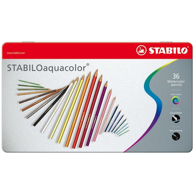 STABILO - Lápices Aquacolor 36 Colores Stabilo
