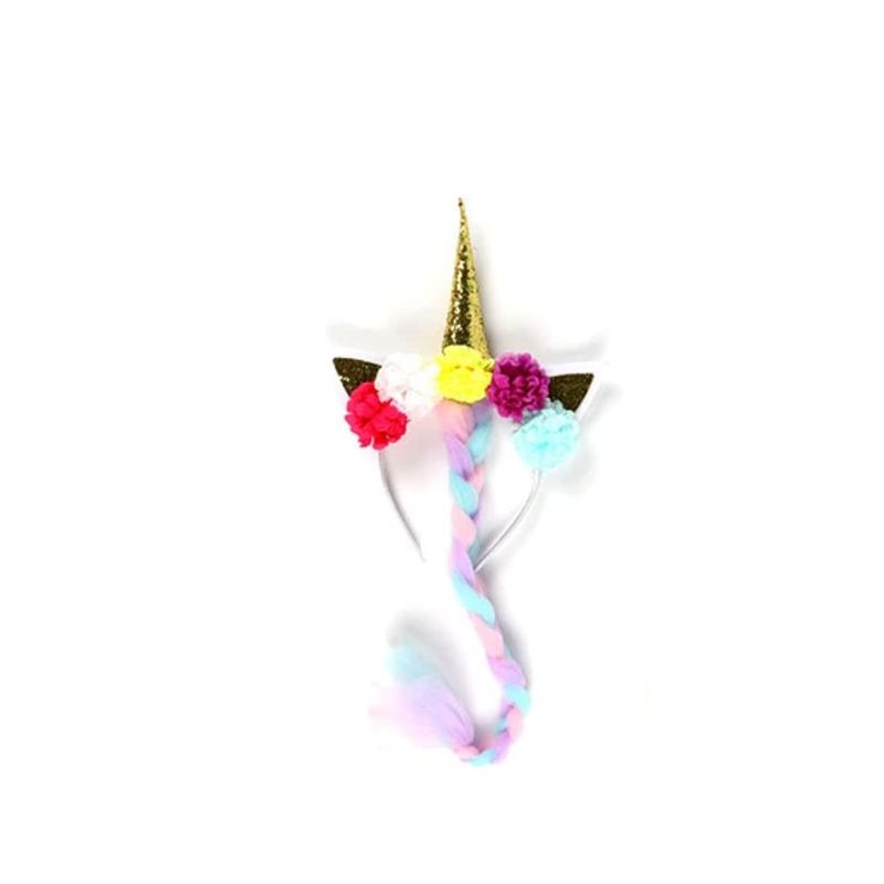 GENERICO - Cintillo Unicornio Con Trenza 25x22cm
