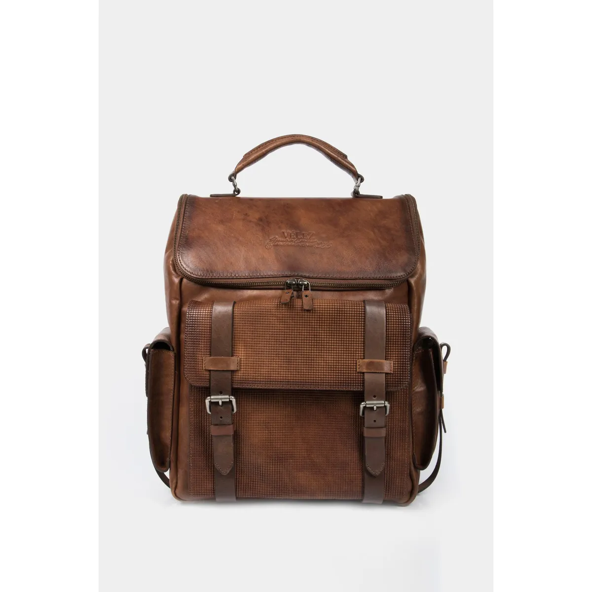 VELEZ - Vélez Mochila New Archaeology De Cuero Hombre Vintage Miel