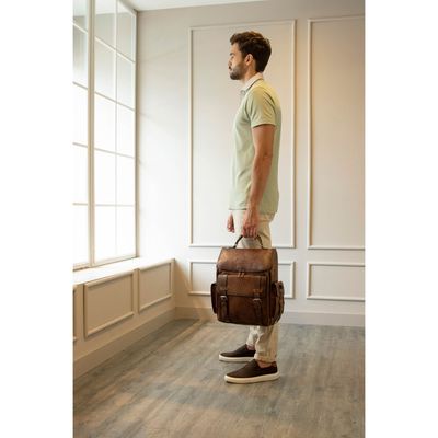 Imagen 2 del producto Vélez Mochila New Archaeology De Cuero Hombre Vintage Miel