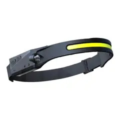 GENERICO - Linterna Frontal 2 en1 Para Casco De Minero Con Sensor