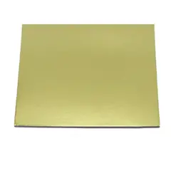 GENERICO - Base Cuadrada Fina Oro 35cm 2mm