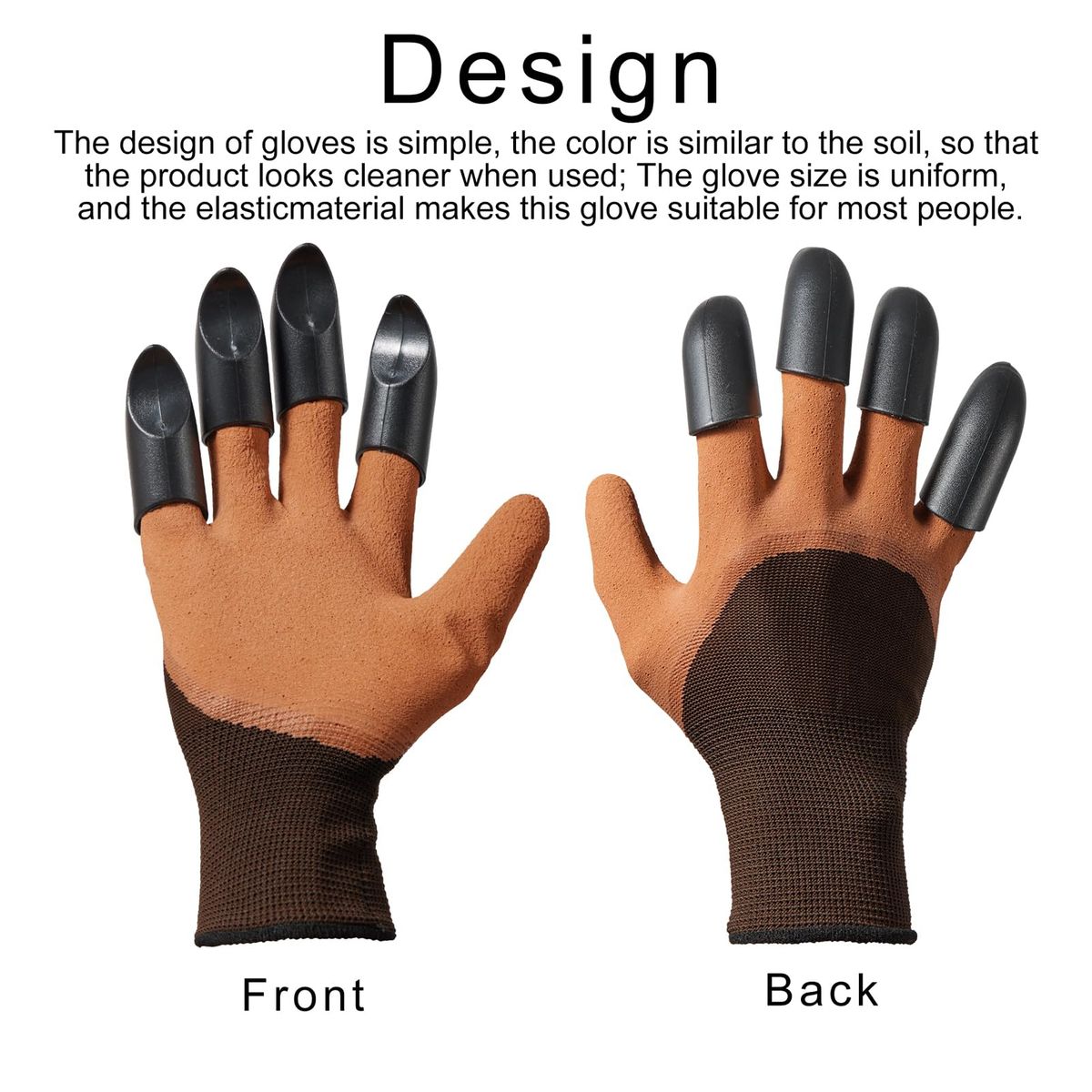 EDWINAYY - Guantes Para Jardinería Con Garras Trabajo Jardín