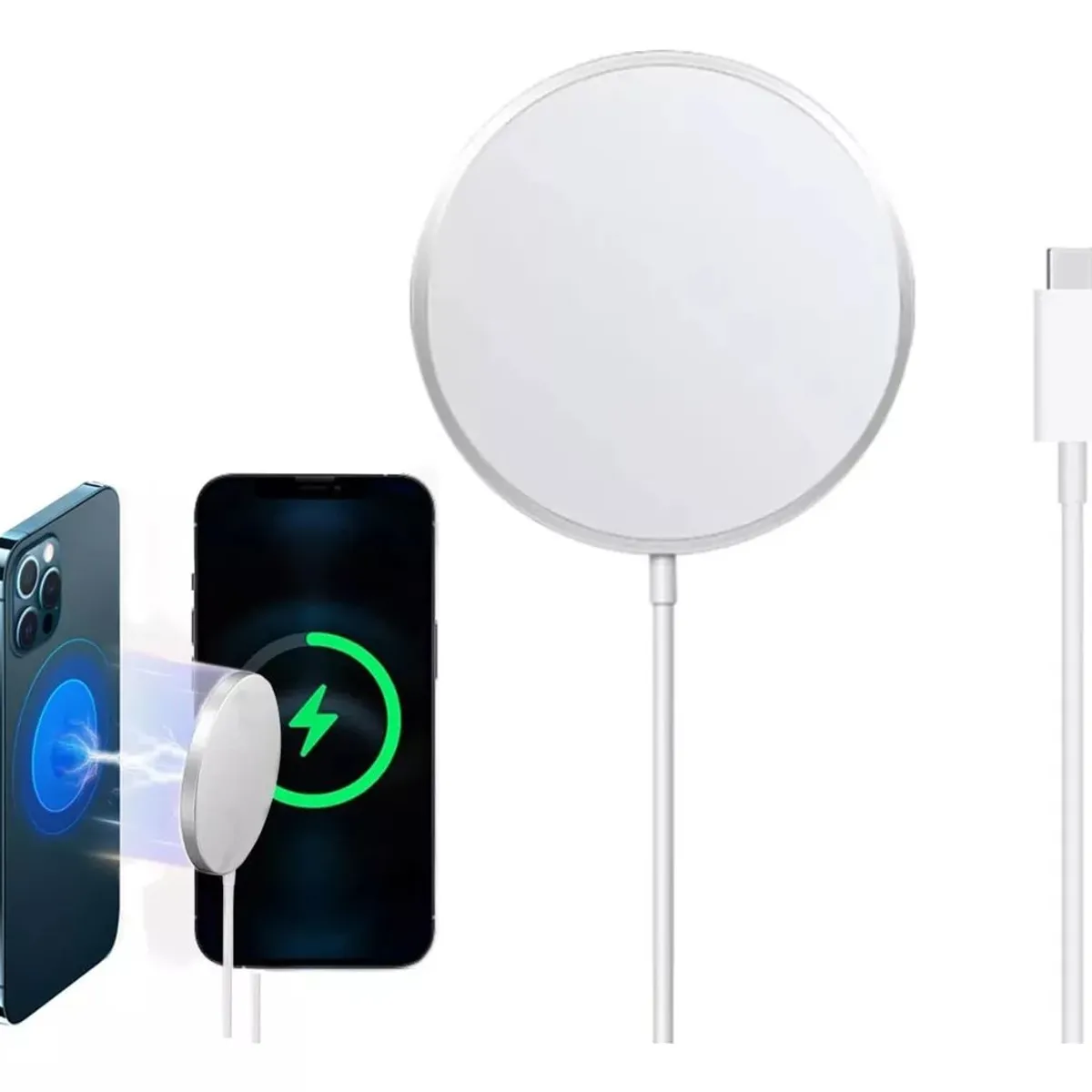 KUANGYE - Cargador Inalámbrico Para iPhone 1213 Carga Rápida 15w