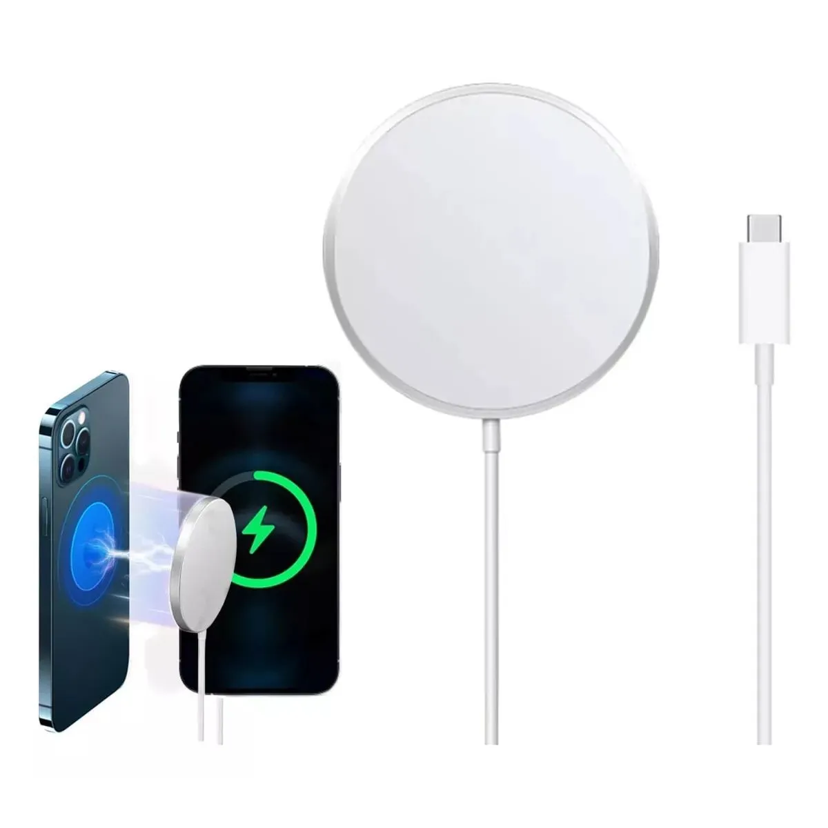 KUANGYE - Cargador Inalámbrico Para iPhone 1213 Carga Rápida 15w