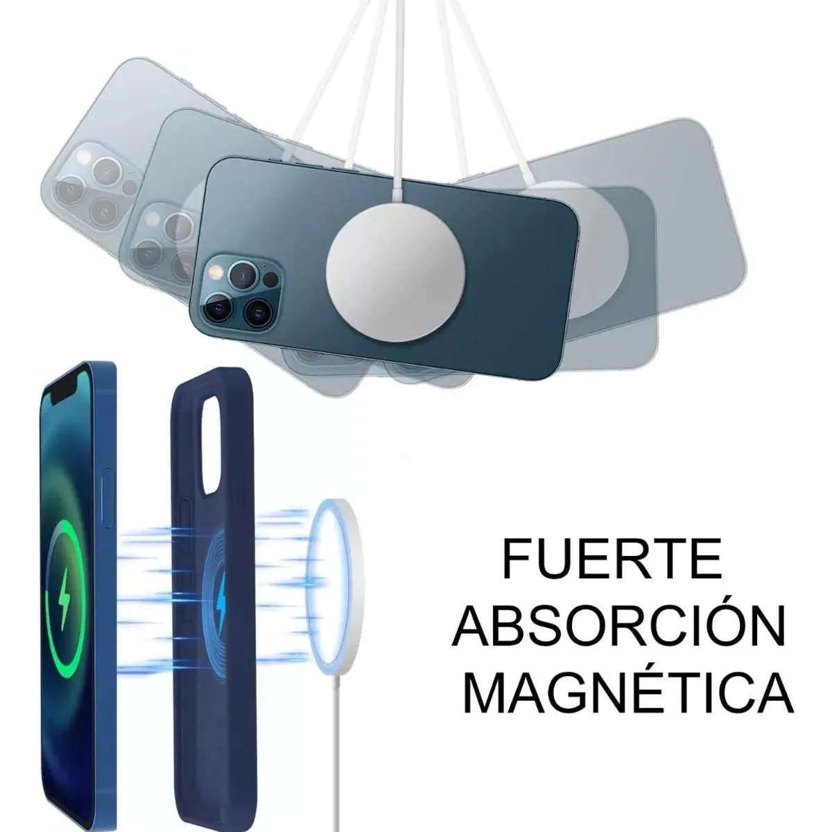 KUANGYE - Cargador Inalámbrico Para iPhone 1213 Carga Rápida 15w