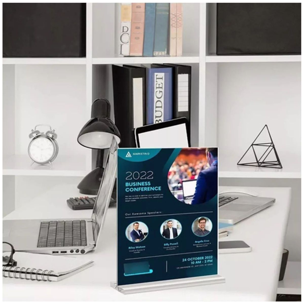 KUANGYE - Porta Menu De Acrilico De Carta, Menu Restaurante 4 Pzas