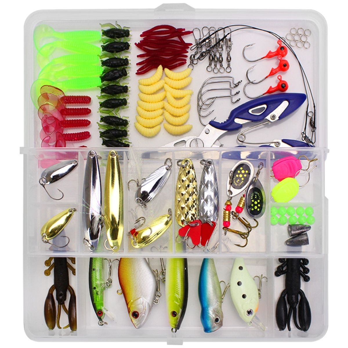 EDWINAYY - Kit De 101 Piezas De Se?uelo Cebo Moscas Anzuelos Para Pesca