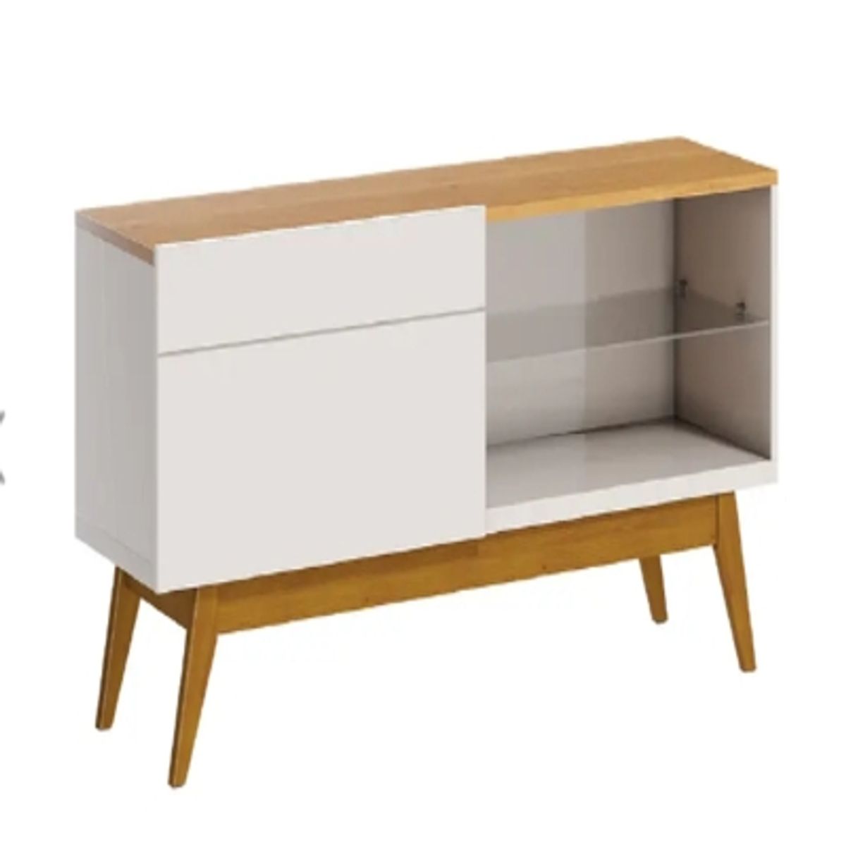 BE DESIGN - Rack Tv 55´ Stand Classic 1.4 Cajon Blanco Caramelo