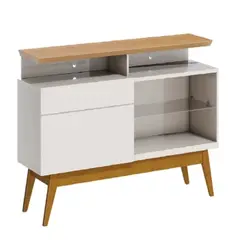 BE DESIGN - RACK TV STAND CLASSIC PLUS 1 CAJON BLANCO/CARAMELO 1.4MTS