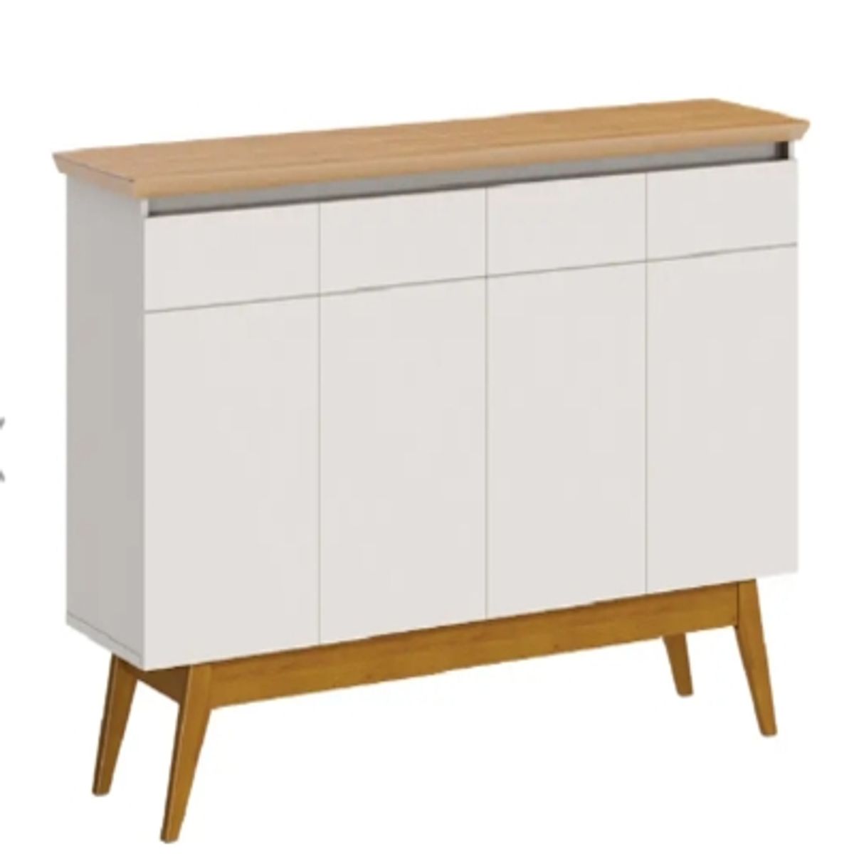 BE DESIGN - Buffet Classic Con 4 Puertas Blanco Caramelo