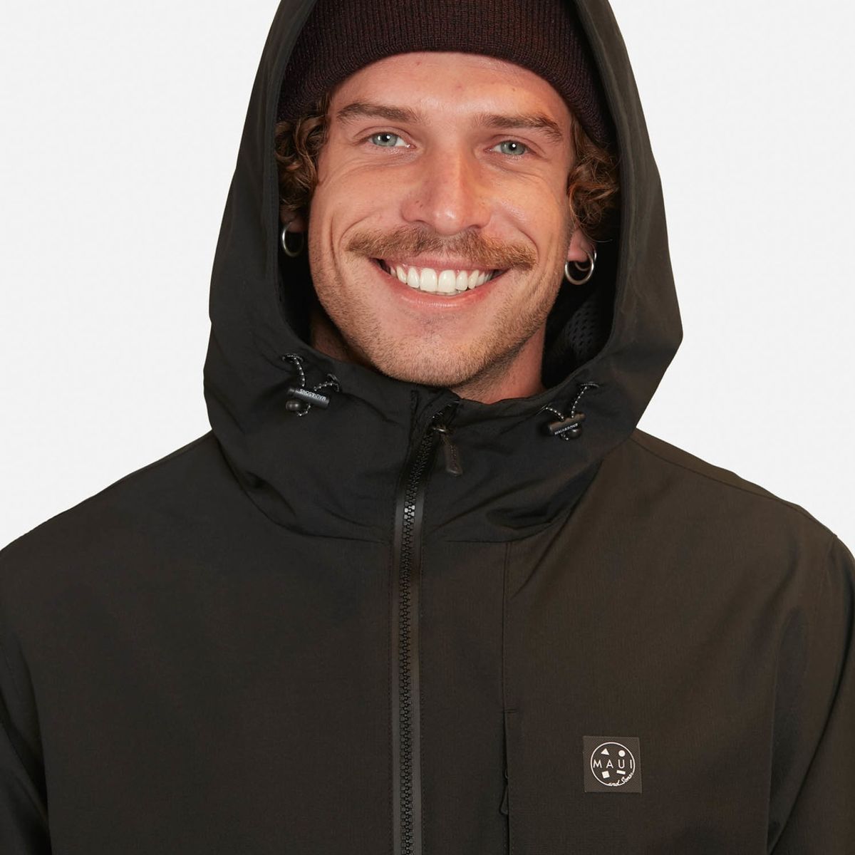 MAUI AND SONS - Casaca Maui Windbreaker Pake Negro Maui And Sons