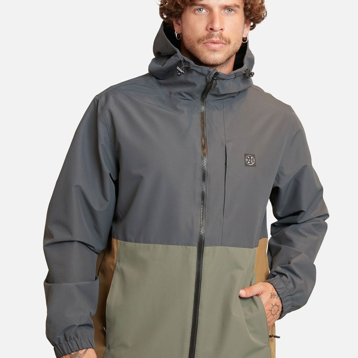 MAUI AND SONS - Casaca Maui Windbreaker Inoa Gris Oscuro Maui And Sons