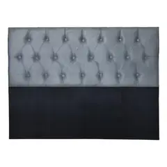 DULCES SUEÑOS - Respaldo A Piso Capitones Premium 2 PLAZA GRIS CLARO FELPA