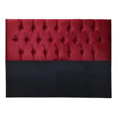 DULCES SUEÑOS - Respaldo A Piso Capitones Premium 2 PLAZA ROJO FELPA