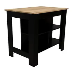 FMFURNITURE - Isla De Cocina 103X70X90 Cm Fm-009N Necro Cafe Claro