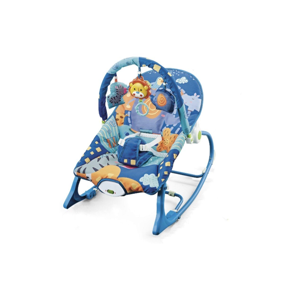 LUBABYCAS - Silla Nido Mecedora Con Vibración y Melodía Azul LuBabycas