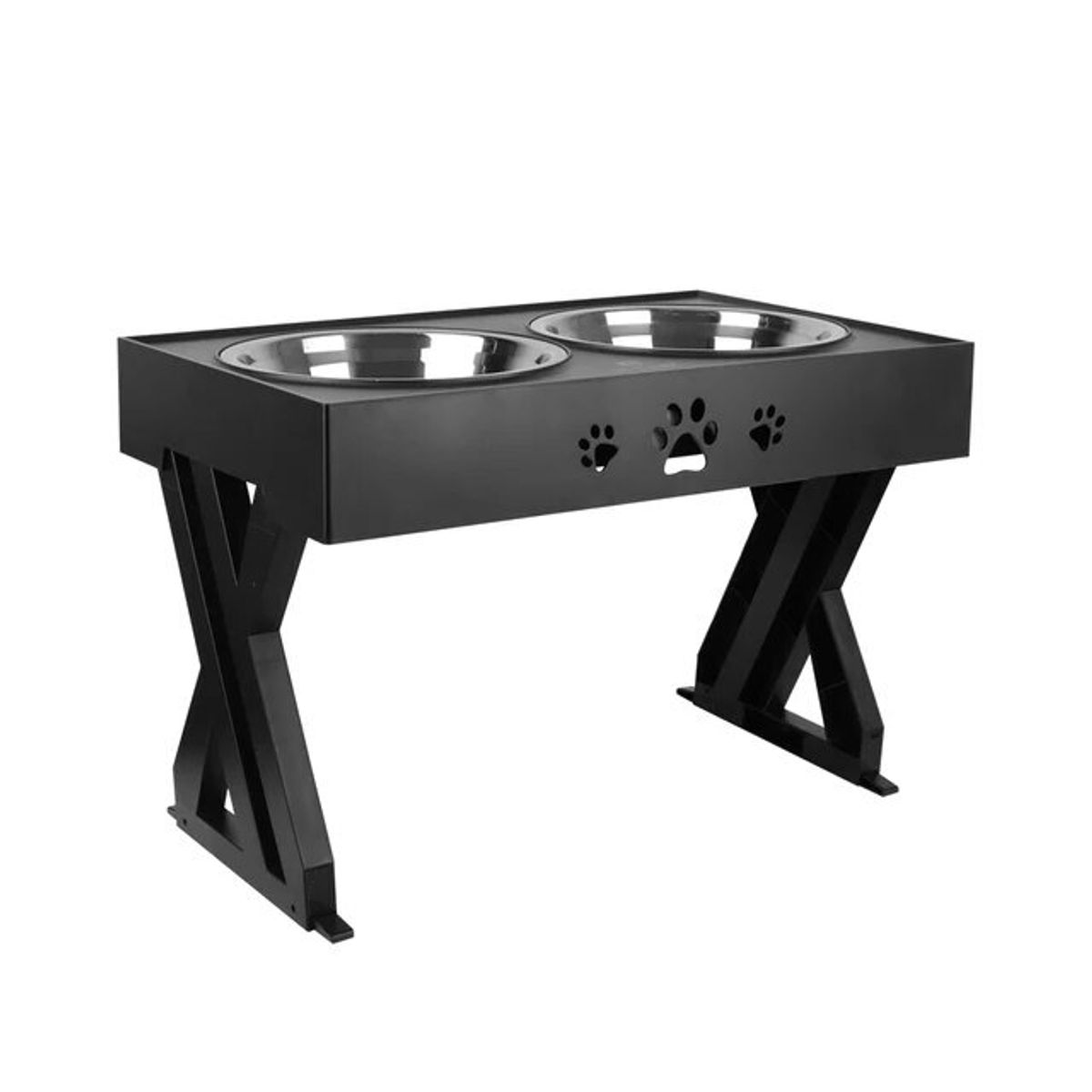 GENERICO - Comedero Bebedero de Acero Inoxidable Perro Altura Ajustable